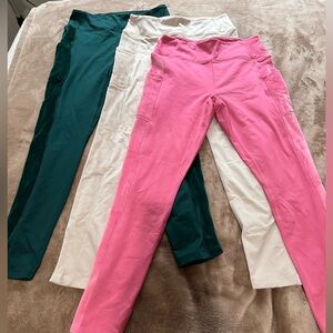 3 Victoria’s Secret Velvet Trim Leggings